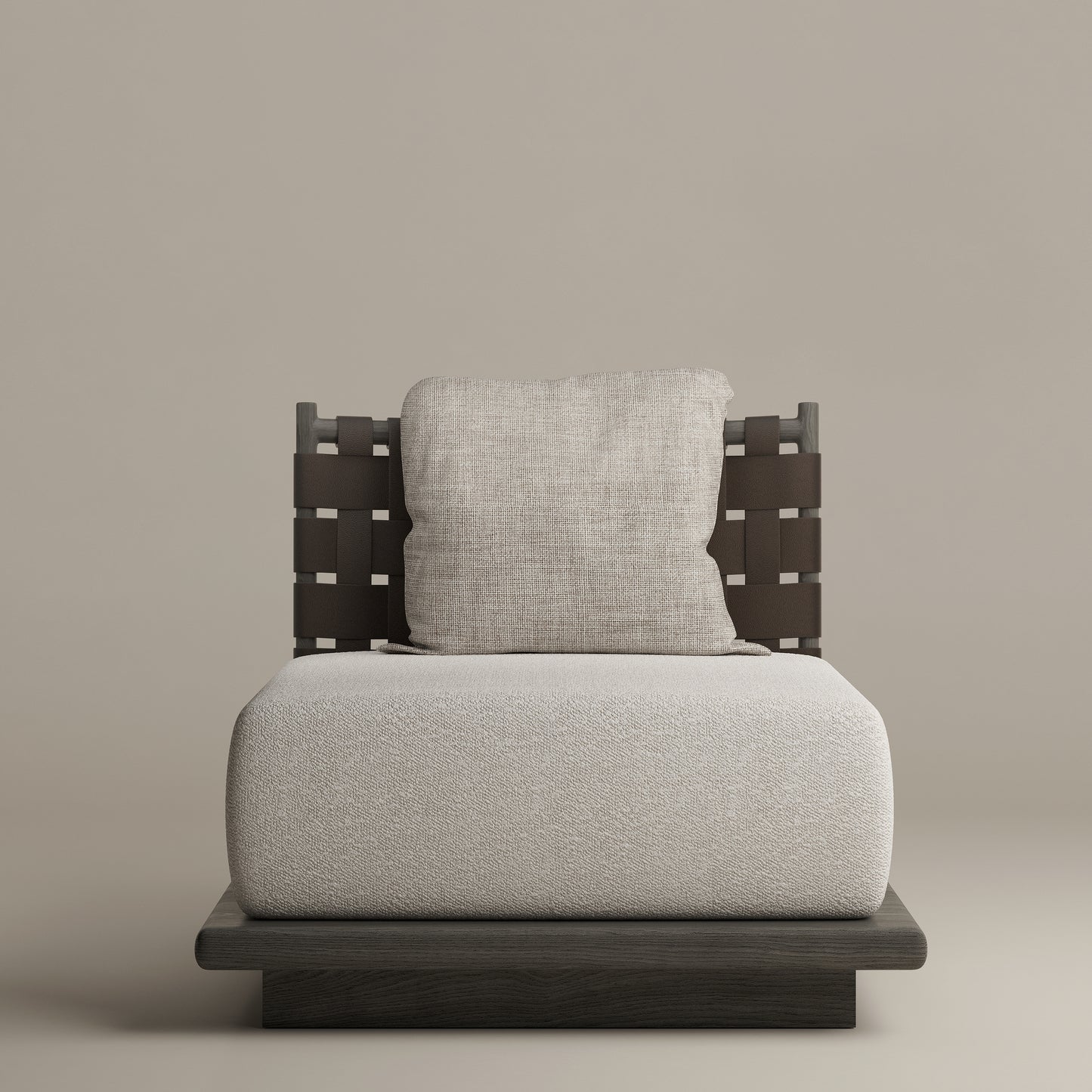 Leather strap armchairs