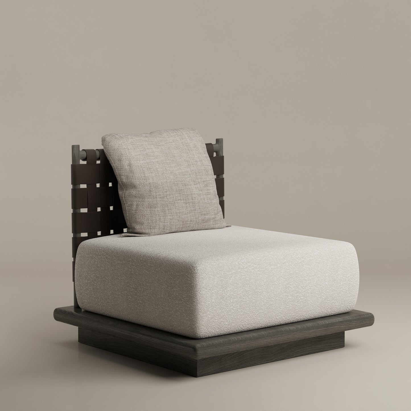 Leather strap armchairs