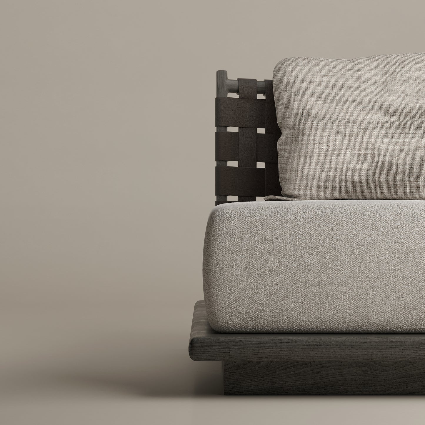 Leather strap armchairs