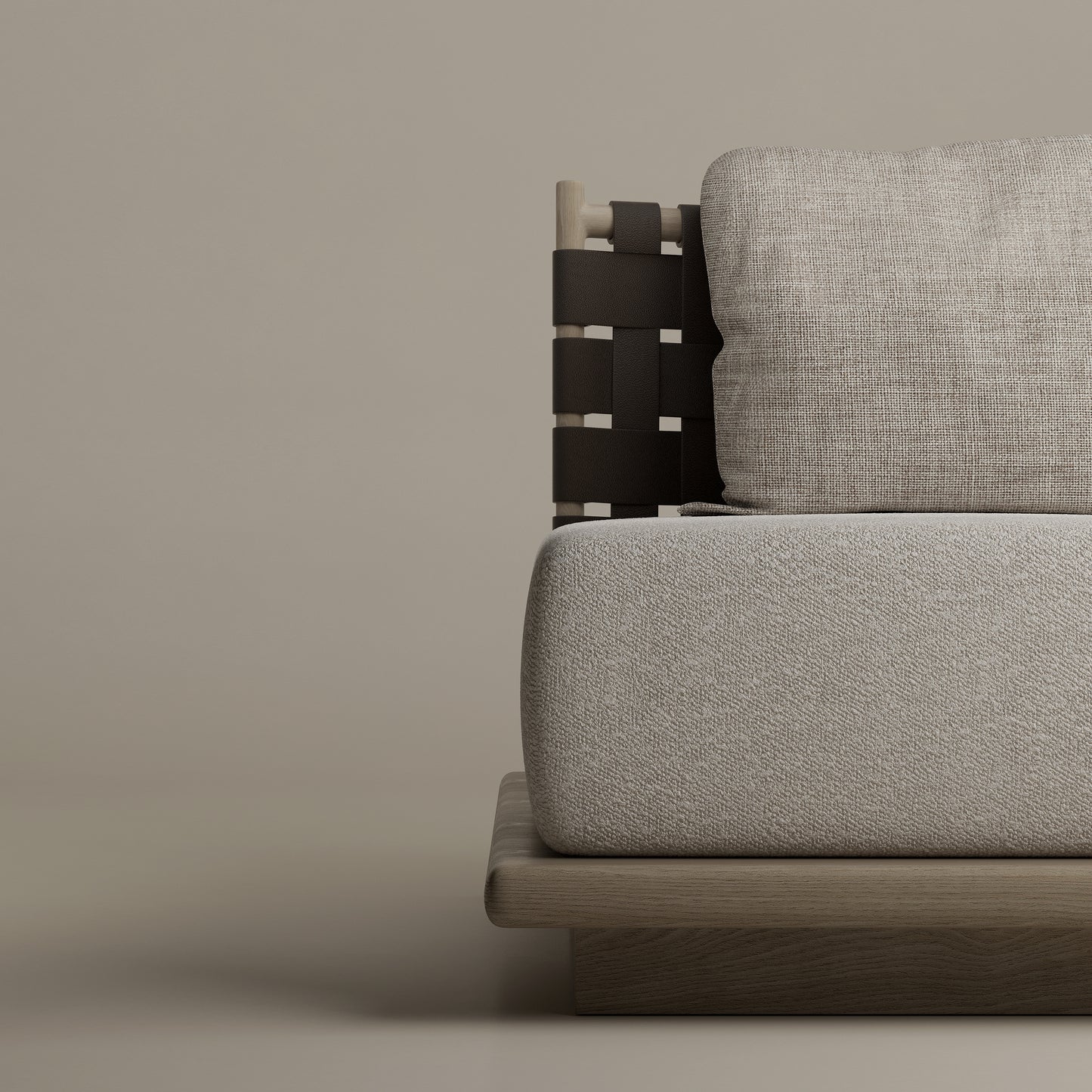 Leather strap armchairs