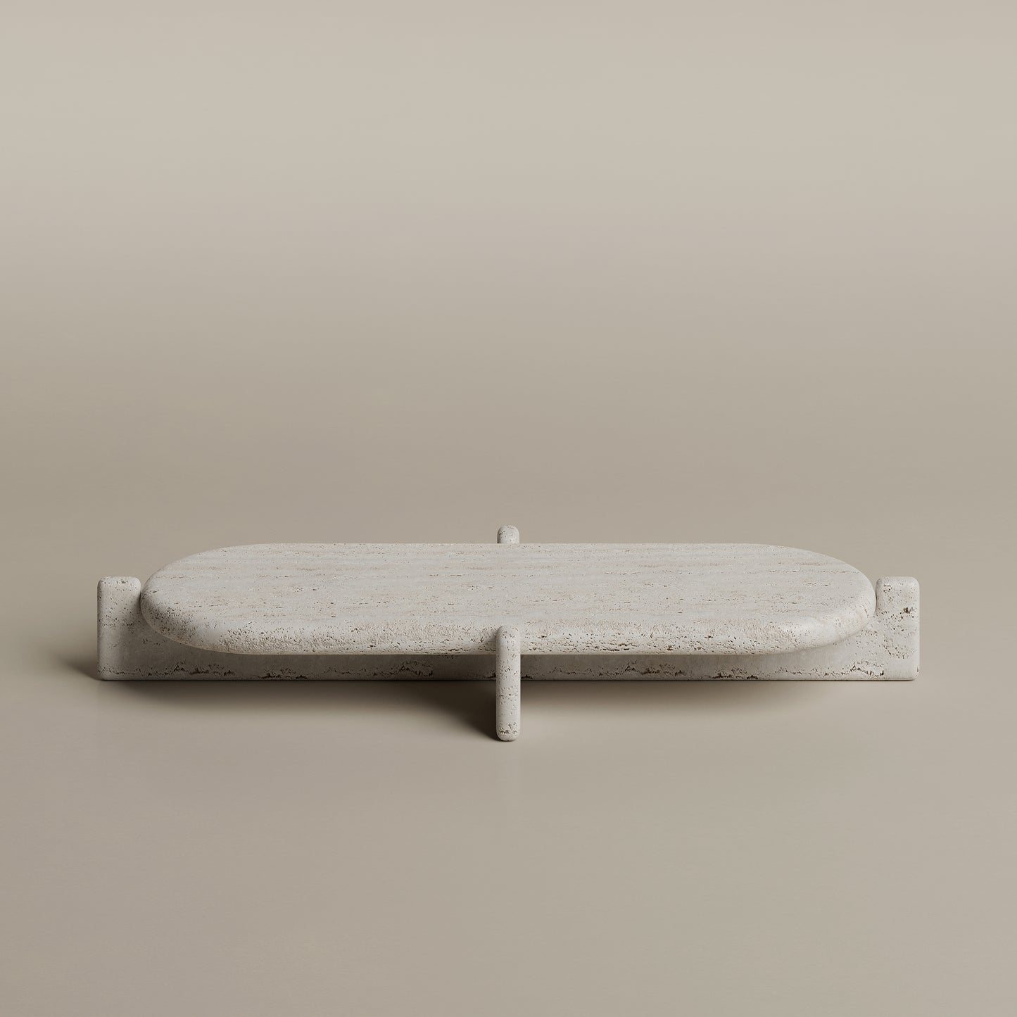 Oval Travertine Tray