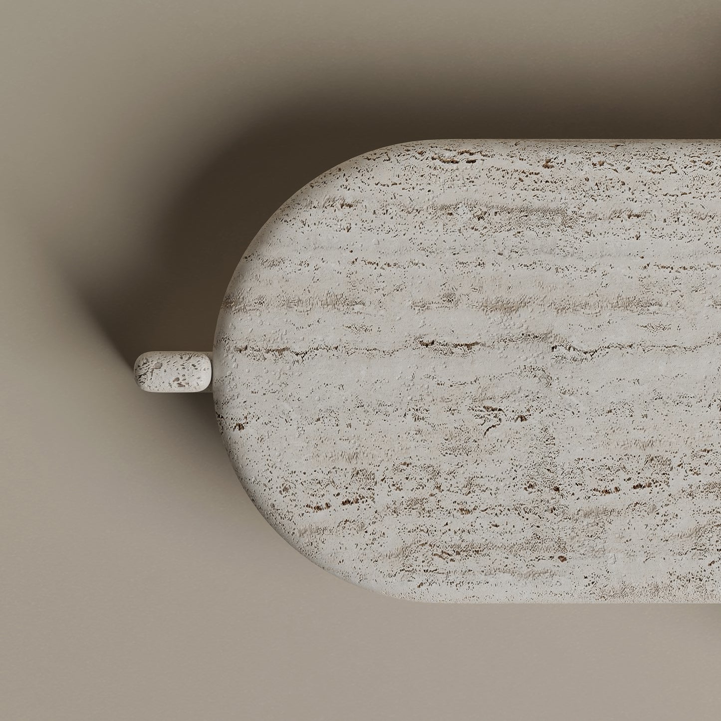 Oval Travertine Tray