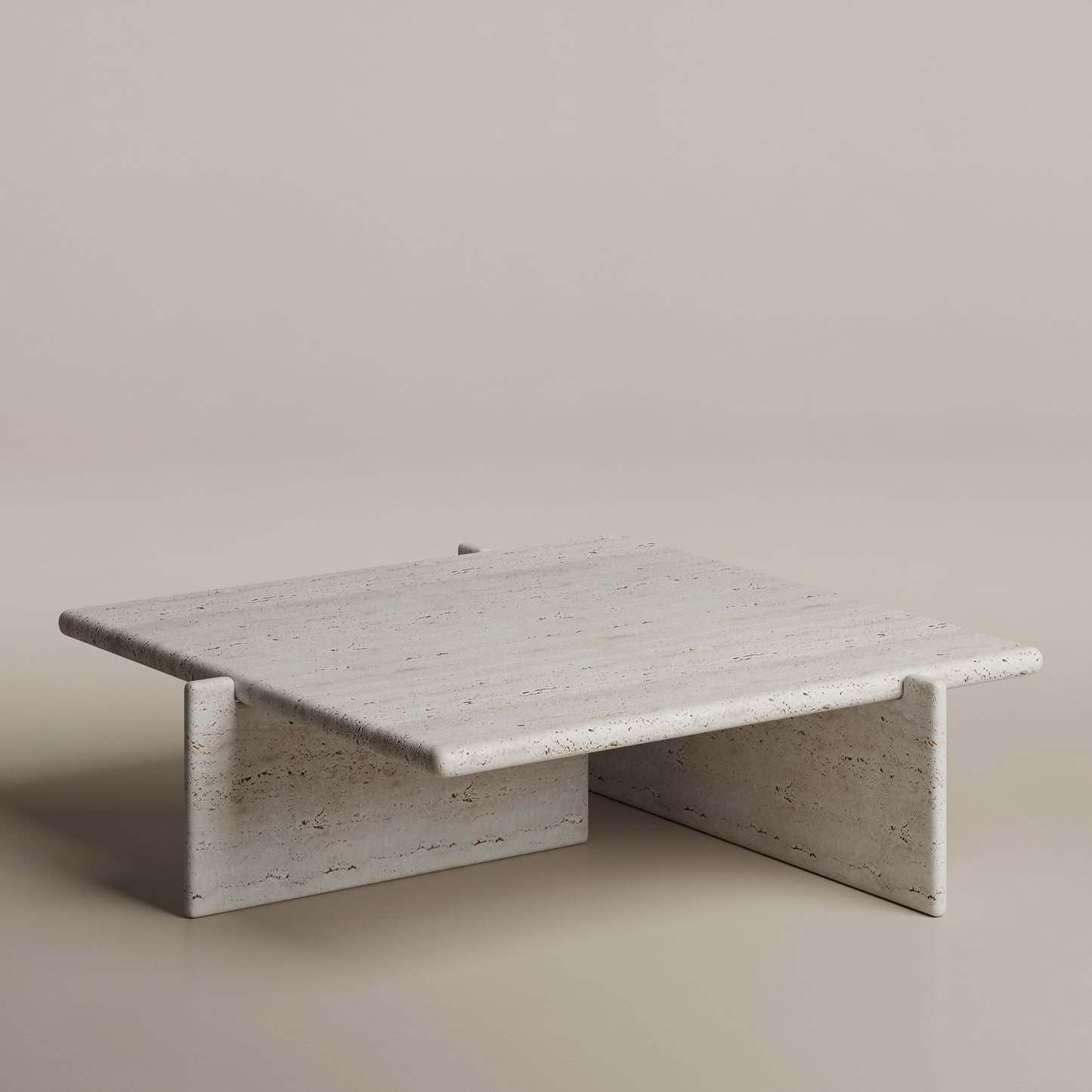 Square Travertine Coffee Table