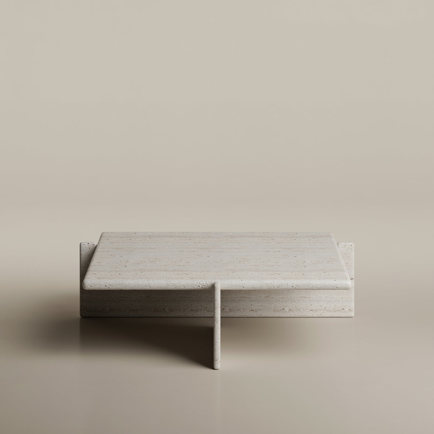 Square Travertine Coffee Table