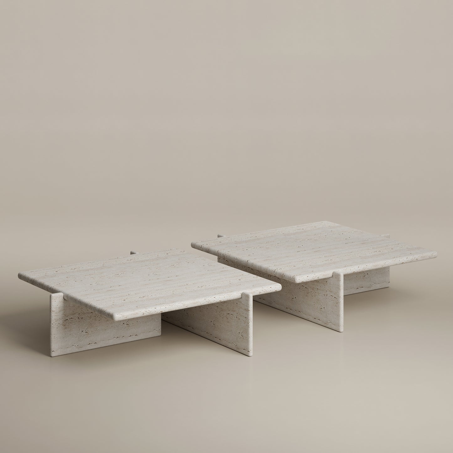 Square Travertine Coffee Table